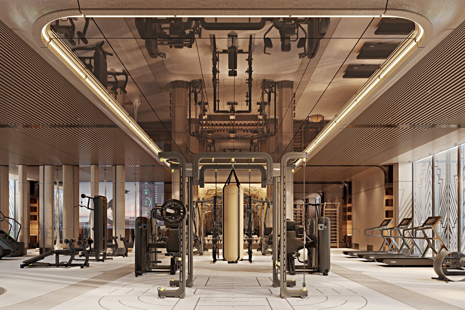 Fully equipped gymnasium